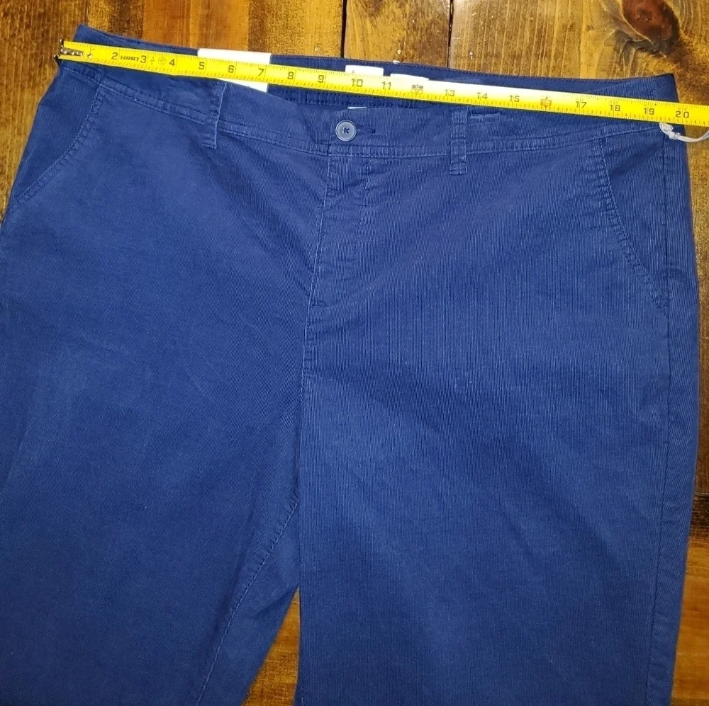 a new day corduroy blue pants Slim Size 18 NEW - Picture 5 of 12
